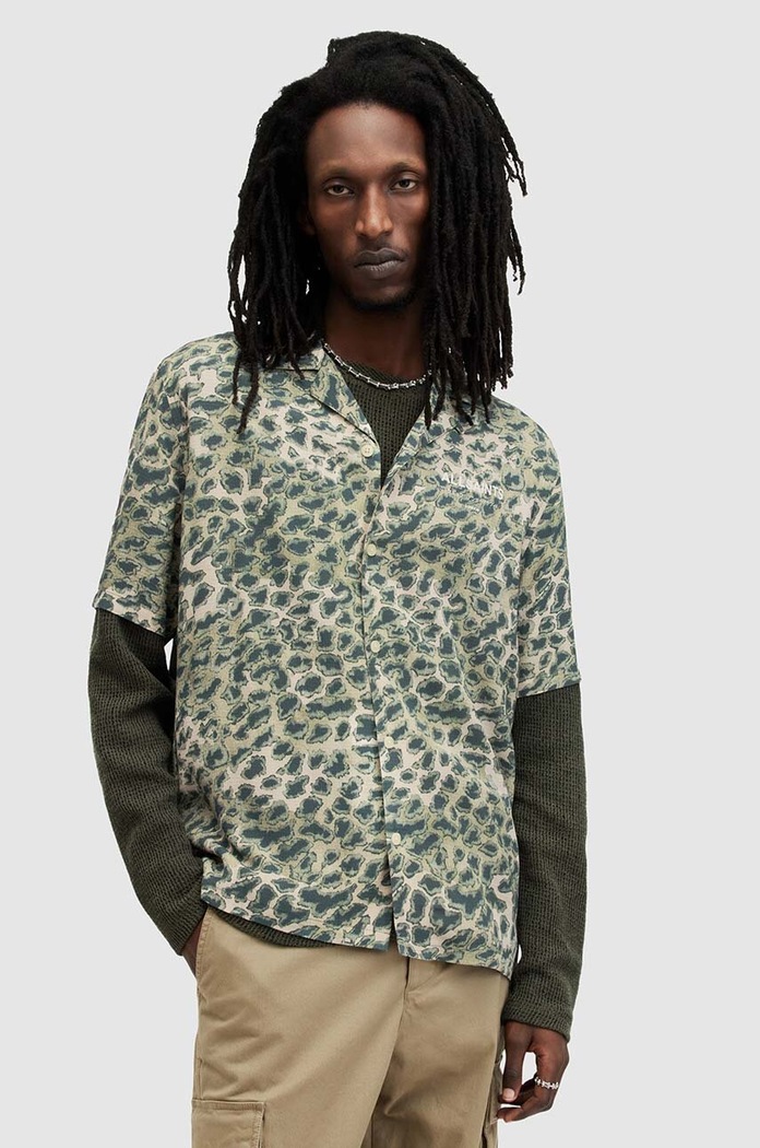 Košile AllSaints UNDRGRND CM SS SHIRT MS578Z vícebarevná SS24