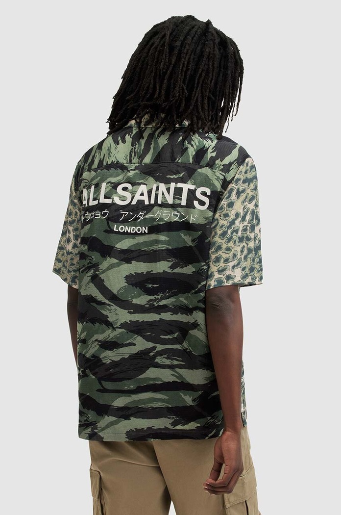 Košile AllSaints UNDRGRND CM SS SHIRT MS578Z vícebarevná