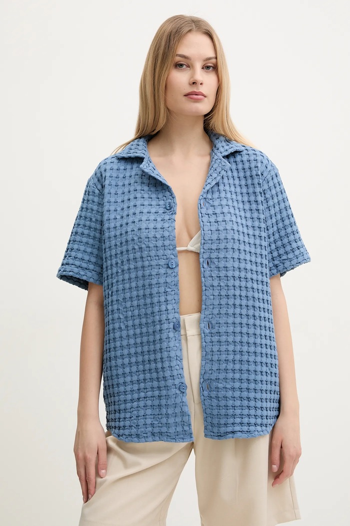 Abbigliamento OAS camicia in cotone 7006 blu