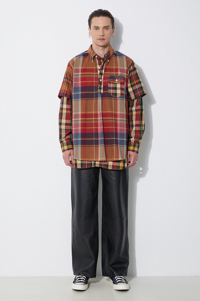 Engineered Garments koszula bawełniana Popover BD OR013.ES060 czerwony SS24