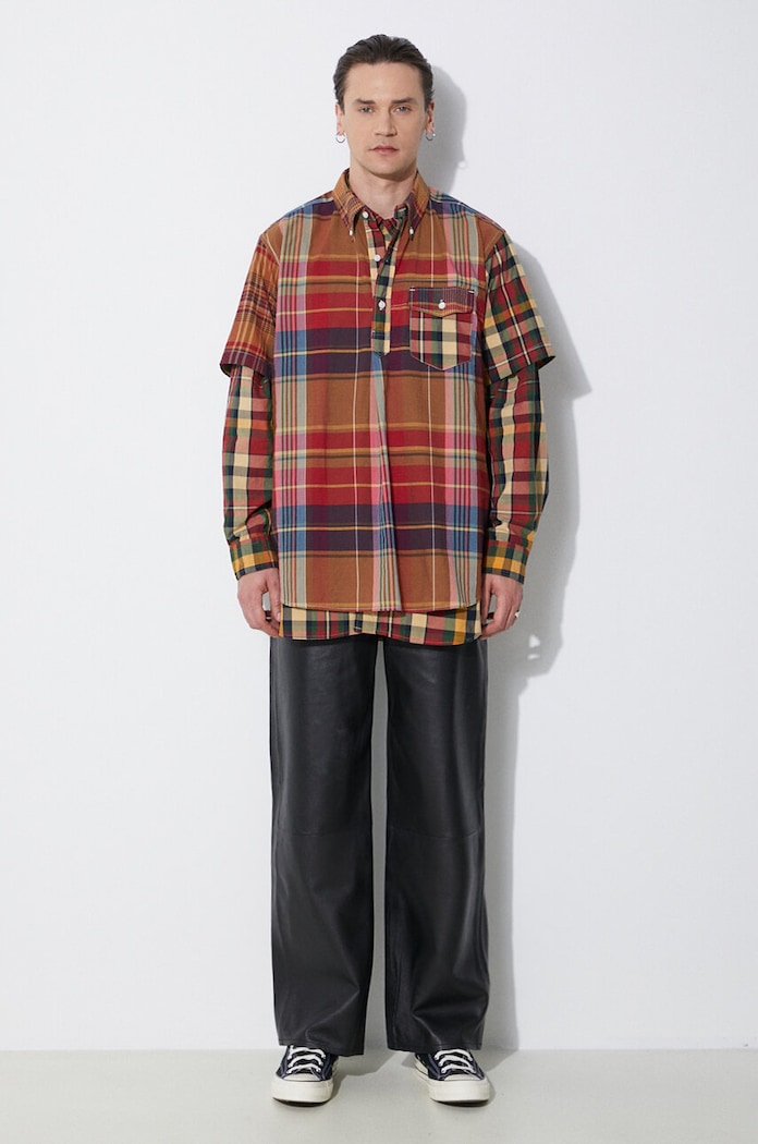 Engineered Garments koszula bawełniana Popover BD OR013.ES060 czerwony SS24