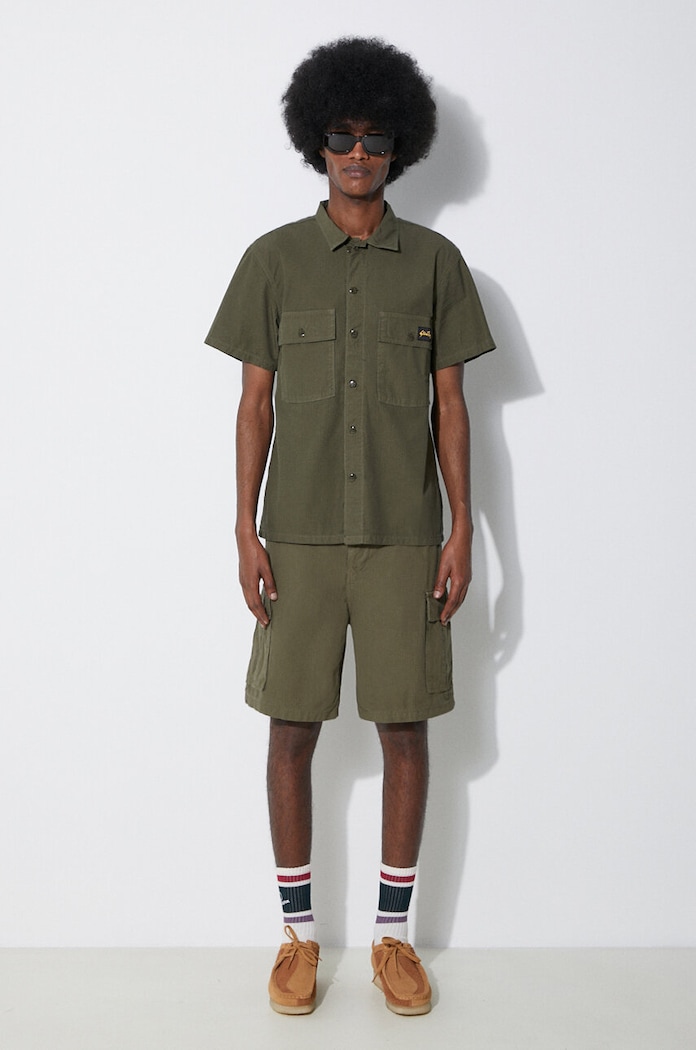 Bombažna srajca Stan Ray Cpo Short Sleeve SS2401922 zelena SS24