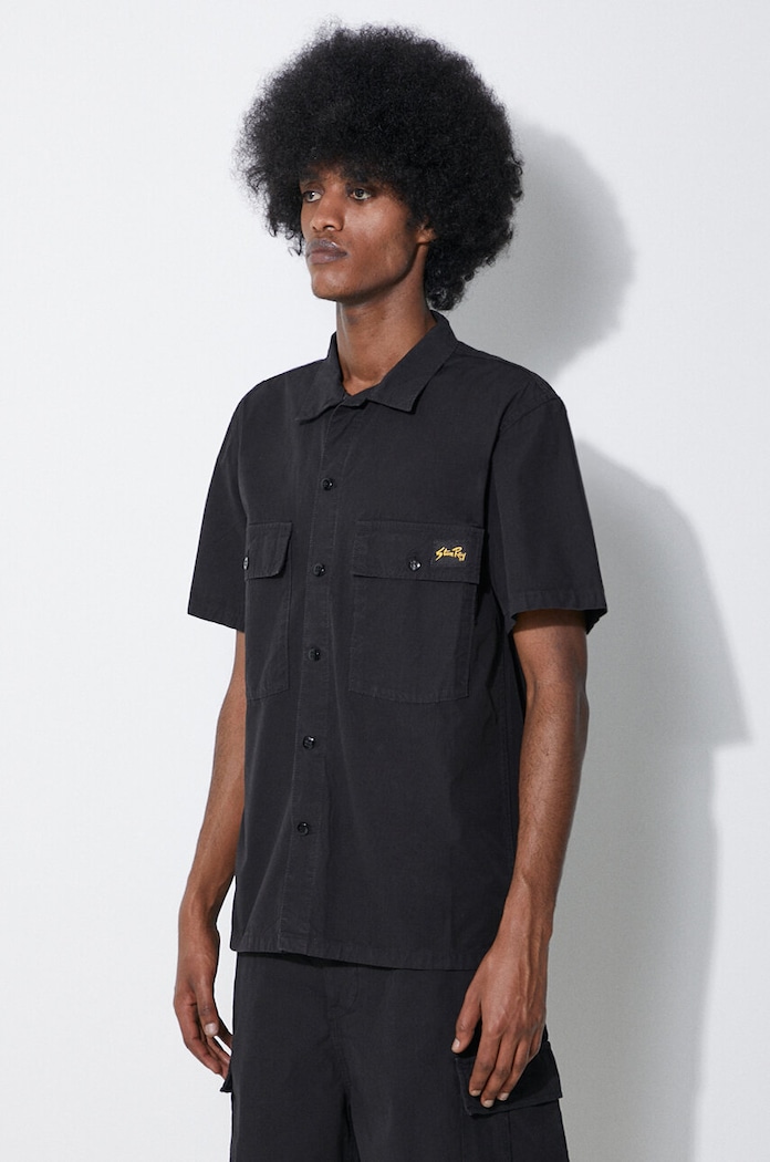 Βαμβακερό πουκάμισο Stan Ray Cpo Short Sleeve μαύρο SS2401963