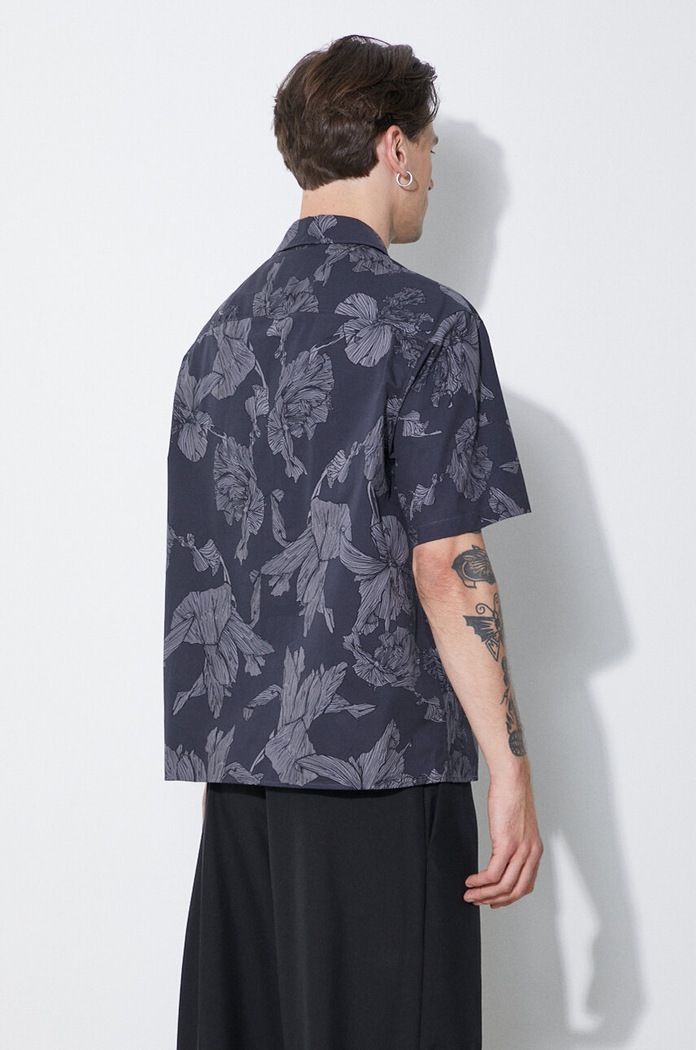 Ρούχα Βαμβακερό πουκάμισο Neil Barrett Boxy Bold Flowers Print Short Sleeve Shirt MY60214A.Y059.763N γκρί