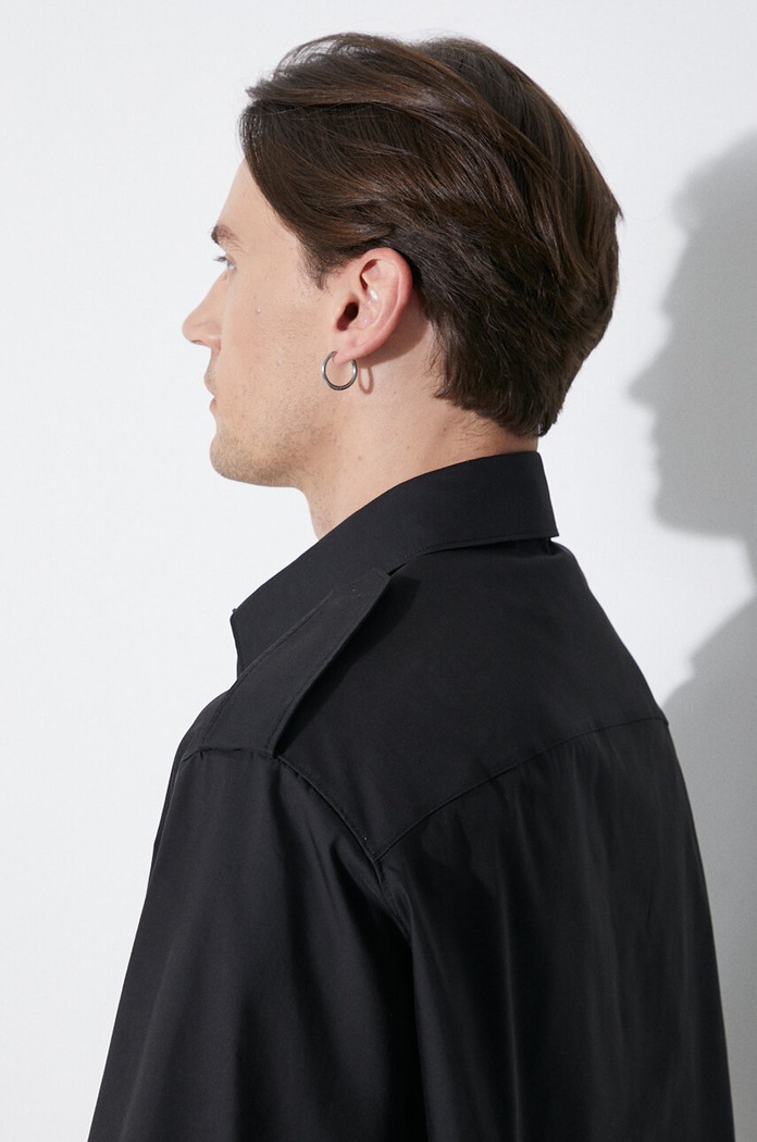 Πουκάμισο Neil Barrett Loose Military Police Detail Short Sleeve Shirt MY60216A.Y037.001N