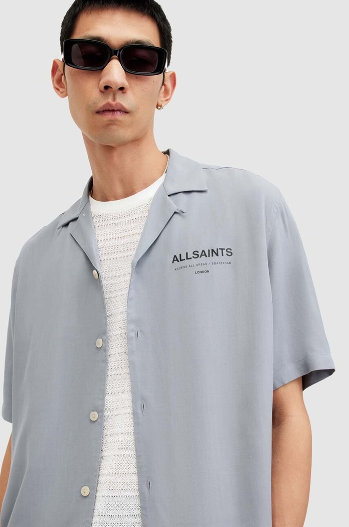 Košile AllSaints ACCESS SS SHIRT M064SA šedá SS24