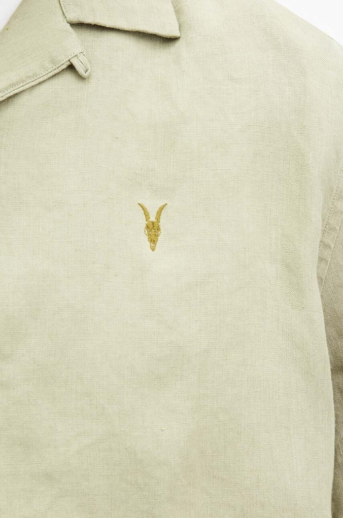 Риза AllSaints AUDLEY SS SHIRT M016SA зелен AW24