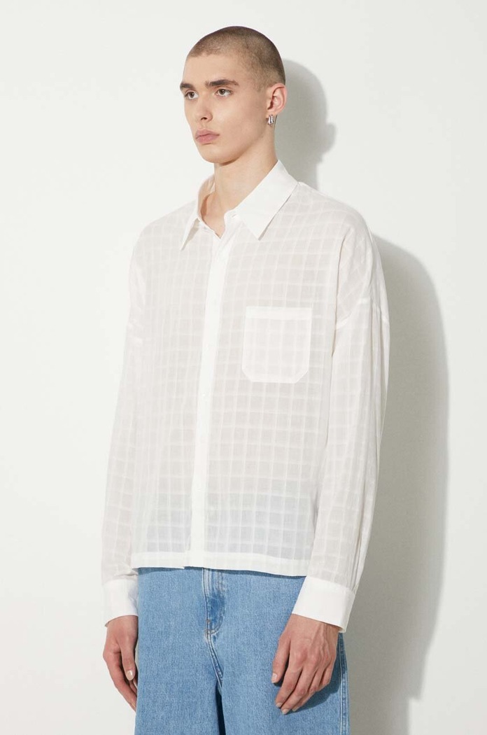Хлопковая рубашка STAMPD Cropped Oversized Buttondown белый SLA.M3320BD.WHT