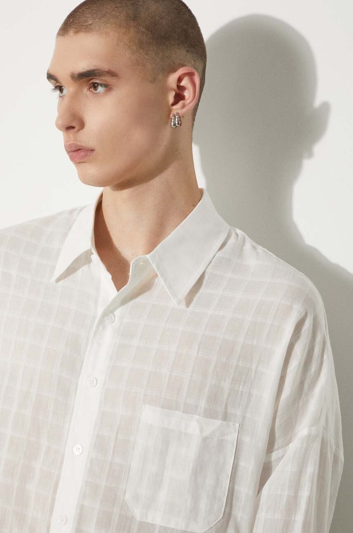 Хлопковая рубашка STAMPD Cropped Oversized Buttondown SLA.M3320BD.WHT белый