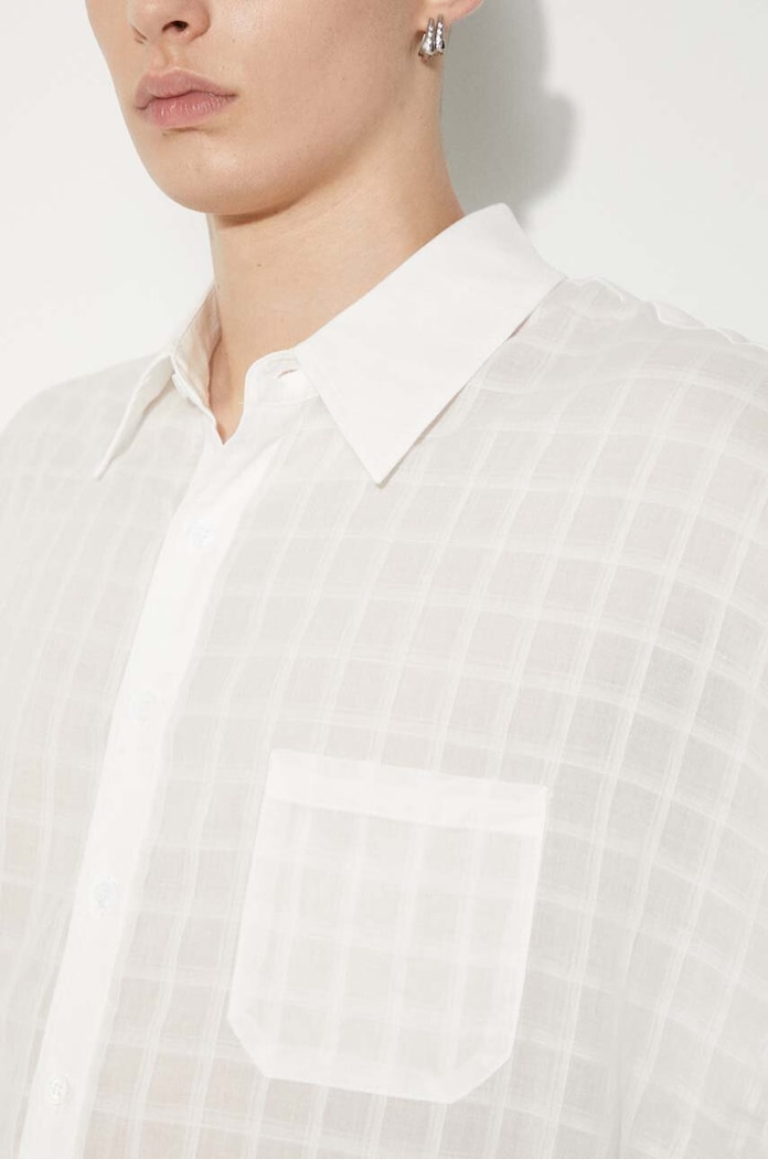 Хлопковая рубашка STAMPD Cropped Oversized Buttondown SLA.M3320BD.WHT