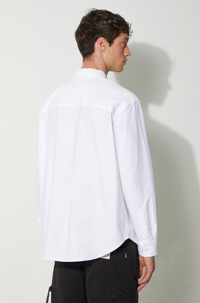 Ρούχα Βαμβακερό πουκάμισο Awake NY Embroidered Oxford Shirt SP24.TP001 λευκό