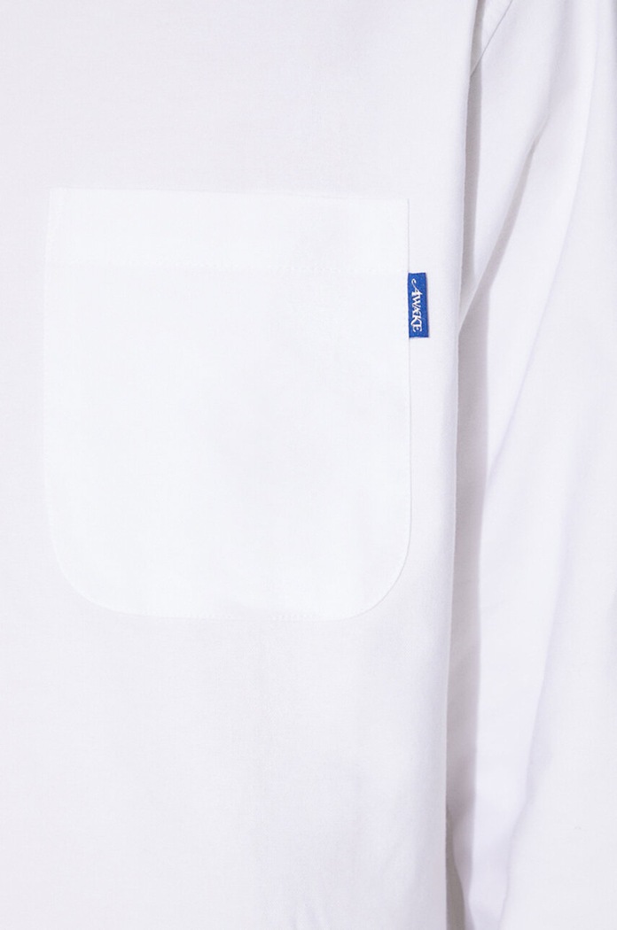 Βαμβακερό πουκάμισο Awake NY Embroidered Oxford Shirt SP24.TP001 λευκό