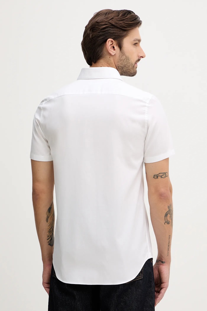 Ρούχα Βαμβακερό πουκάμισο Lacoste CH8528 λευκό