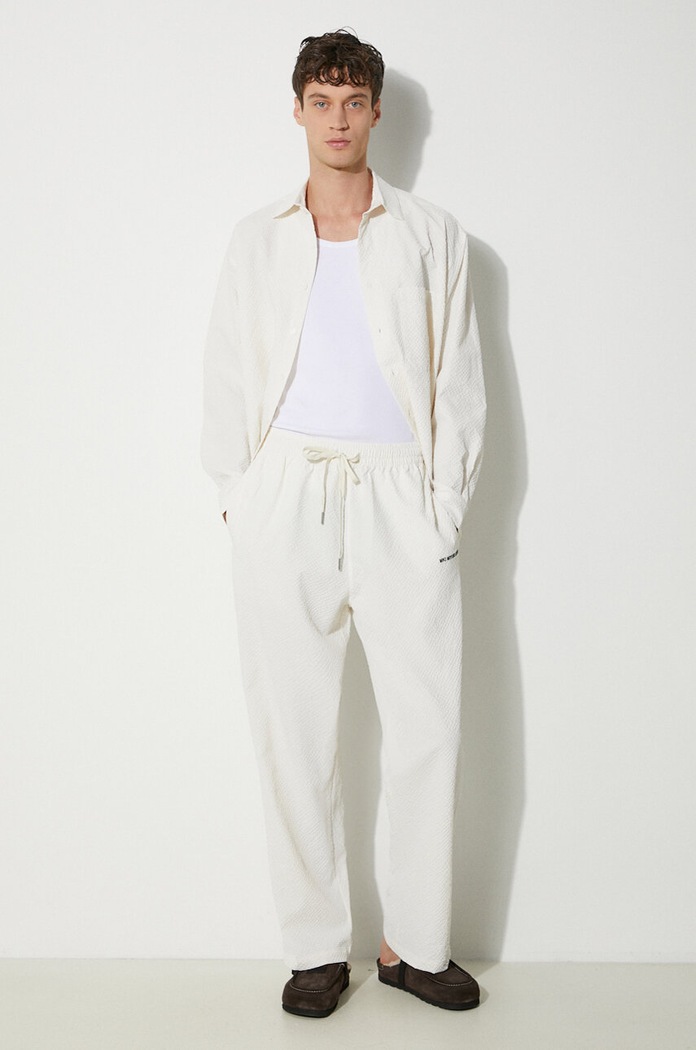 Πουκάμισο MKI MIYUKI ZOKU Seersucker Dress Shirt SEERSUCKER.DRESS.SHIRT μπεζ SS24