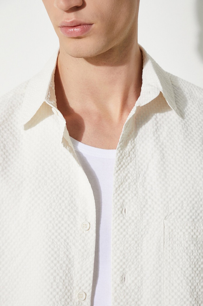 Πουκάμισο MKI MIYUKI ZOKU Seersucker Dress Shirt SEERSUCKER.DRESS.SHIRT