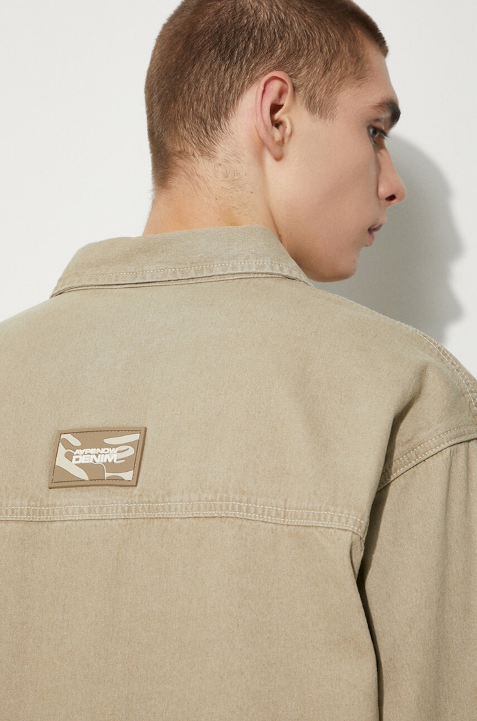 AAPE cotton shirt AAPSTM8472XXM beige