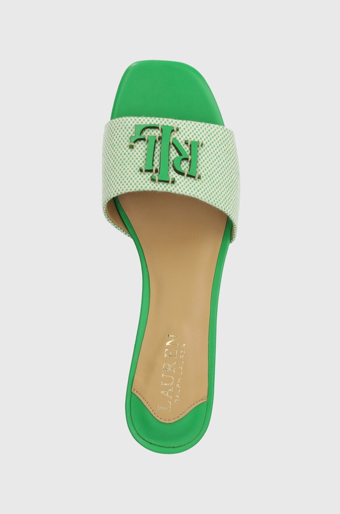 Pantofle Lauren Ralph Lauren Fay Logo Lauren Ralph Lauren 802925252003.300 zelená