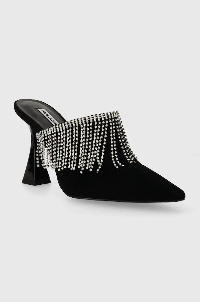 Karl Lagerfeld klapki zamszowe DEBUT II KL32004.000 czarny SS24