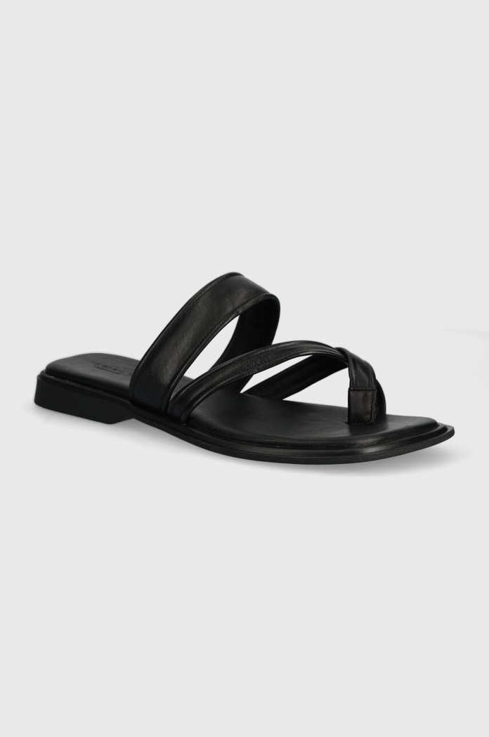 Δερμάτινες παντόφλες Vagabond Shoemakers IZZY φλατ μαύρο 5713.101.20