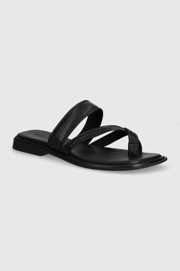 Δερμάτινες παντόφλες Vagabond Shoemakers IZZY φλατ μαύρο 5713.101.20