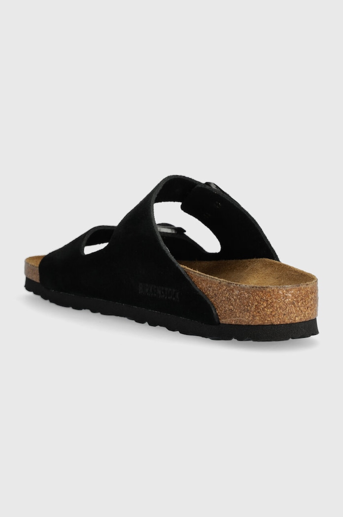 Взуття Замшеві шльопанці Birkenstock Arizona 1027164 чорний