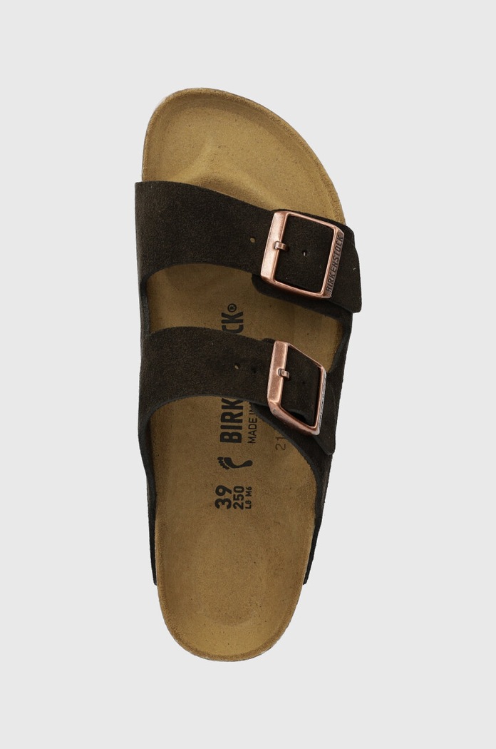 Natikače od brušene kože Birkenstock Arizona smeđa 1027083