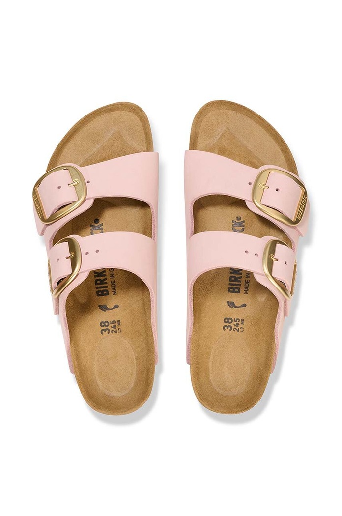 Birkenstock ciabatte slide in nubuck Arizona Big Buckle 1026559 rosa