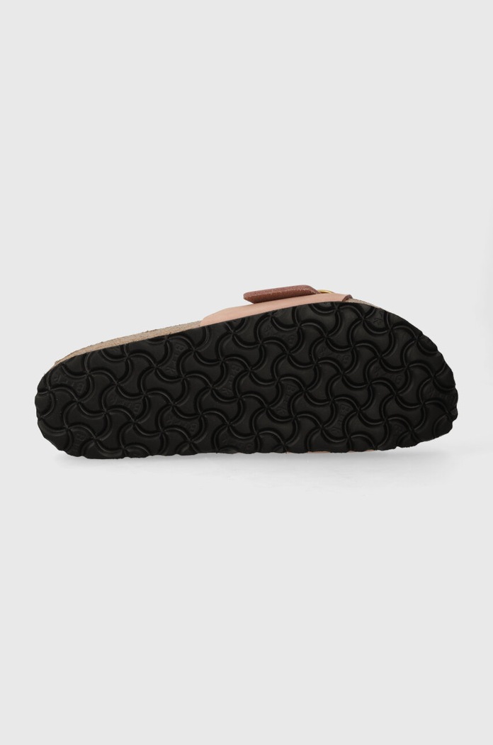 Birkenstock klapki nubukowe Madrid Big Buckle 1027056 różowy