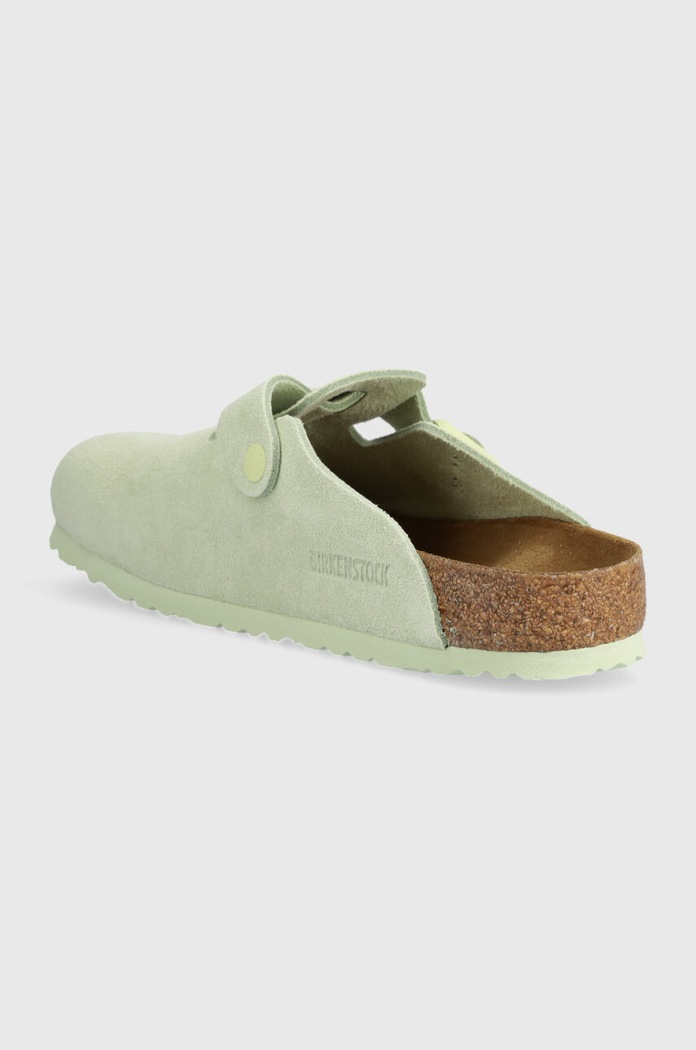 Обувки Велурени чехли Birkenstock Boston 1026774.FadedLime зелен