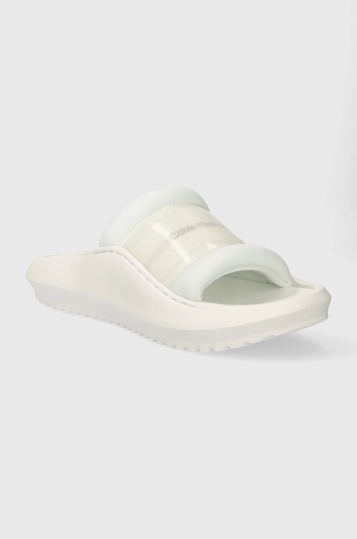 Calvin Klein Jeans klapki HYBRID SANDAL TPU IN LUM MET YW0YW01280 biały SS24