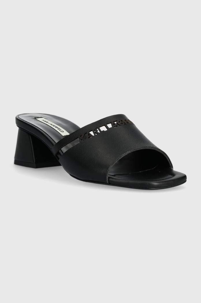 Karl Lagerfeld klapki skórzane PLAZA KL32405.000 czarny SS25