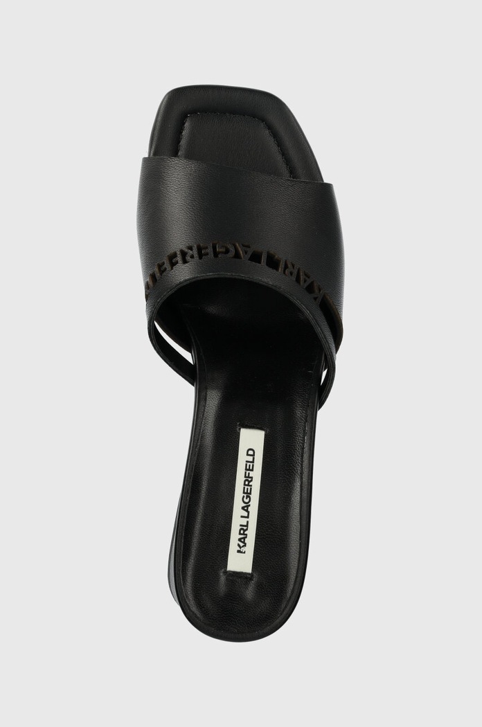 Karl Lagerfeld klapki skórzane PLAZA czarny KL32405.000