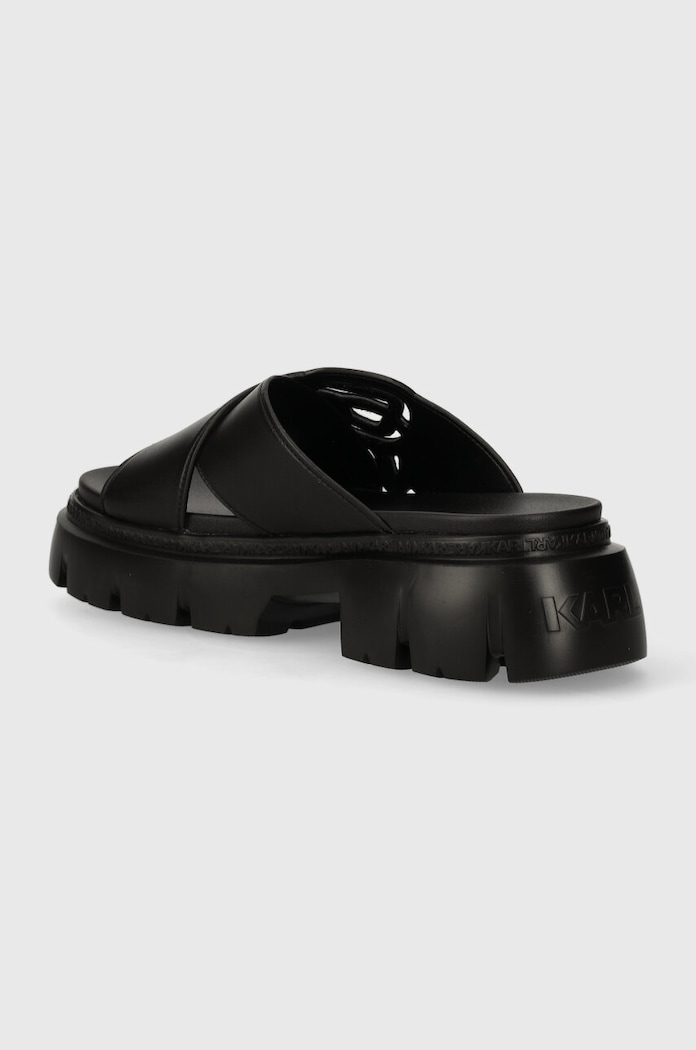 Obuv Kožené šľapky Karl Lagerfeld SUN TREKKA NFT KL83504.000 čierna