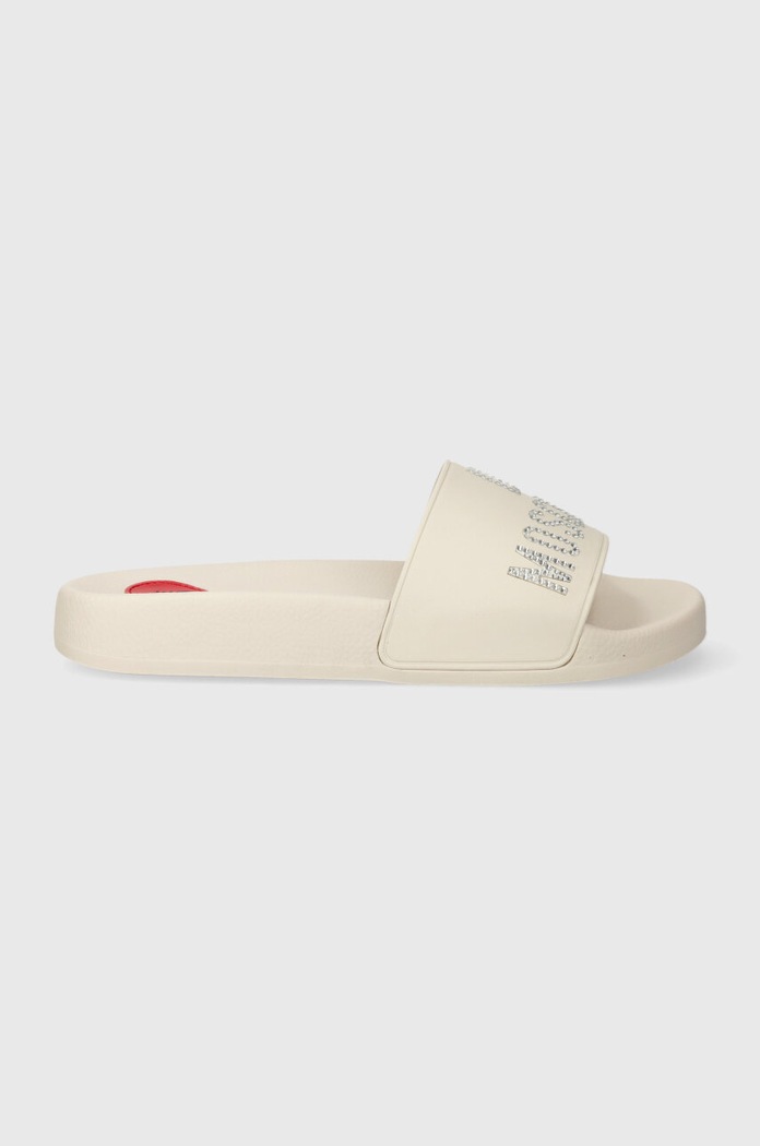 Love Moschino papucs szintetikus bézs JA28122G1II13102