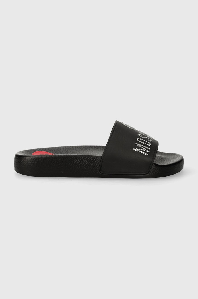 Love Moschino klapki syntetyczny czarny JA28122G1II13000