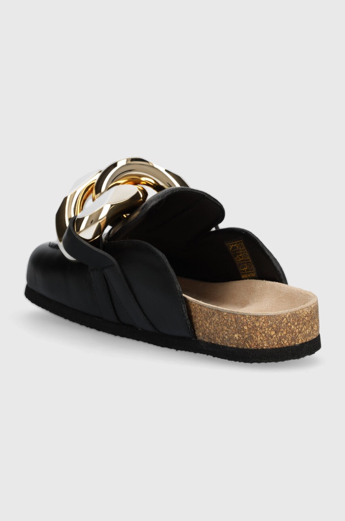 Cipők JW Anderson bőr papucs Chain Loafer ANW35004E.999 fekete