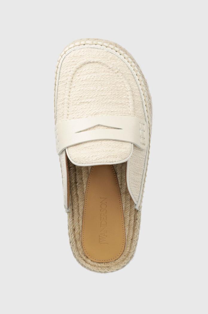 JW Anderson klapki Loafer Espadrillas beżowy ANW42005C.120