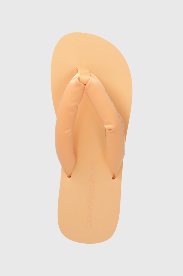 Calvin Klein Jeans slapi BEACH SANDAL FLATFORM PADDED NY portocaliu YW0YW01400