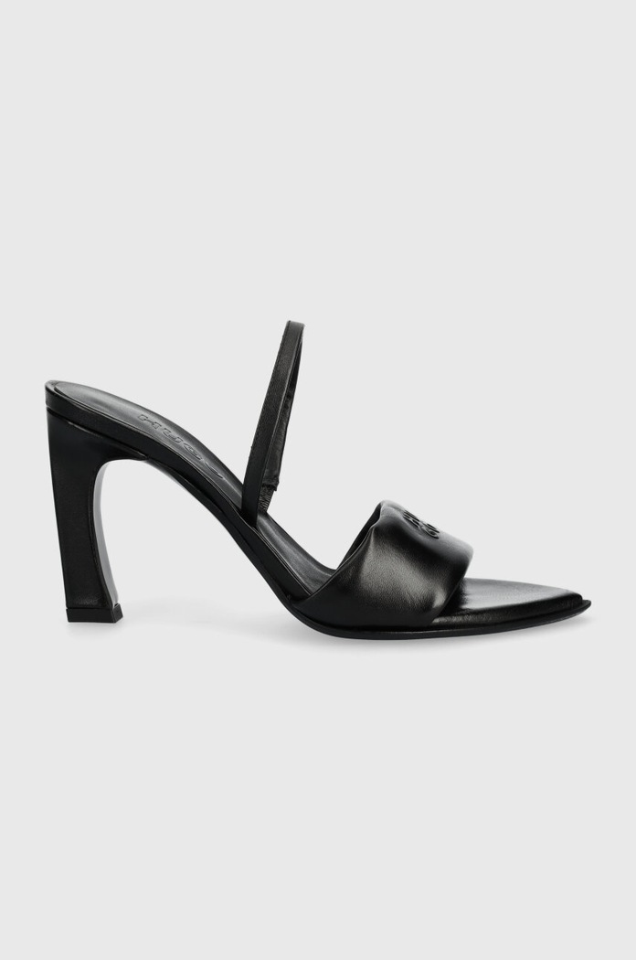 Kožené sandály HUGO Tarah 50517448.001 černá SS24