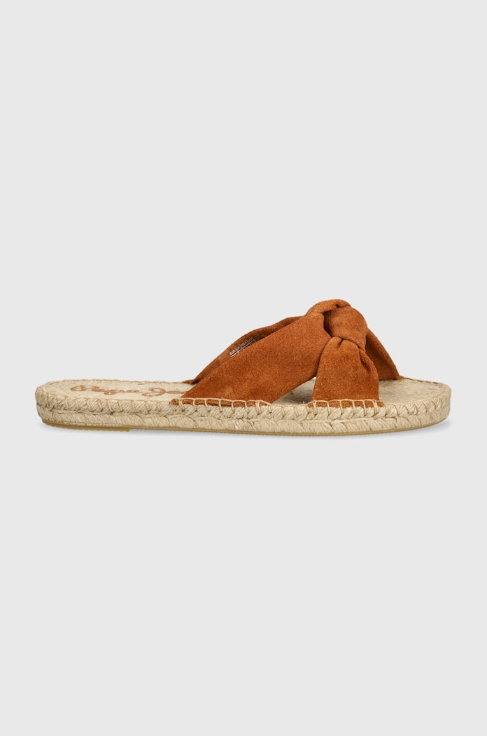 Semišové pantofle Pepe Jeans PLS90664 PLS90664 hnědá SS24