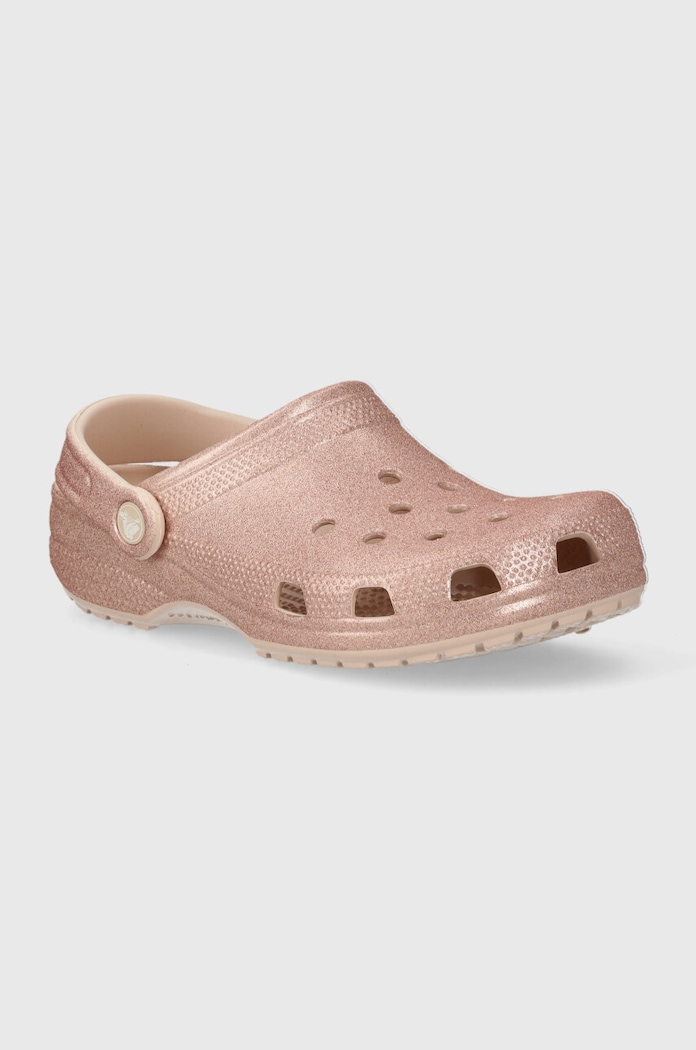 Παντόφλες Crocs Classic Glitter Clog φλατ ροζ 205942.6WV