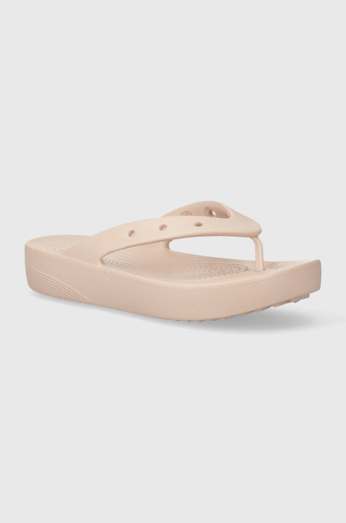 Japanke Crocs Classic Platform Flip ravna roza 207714.6UR