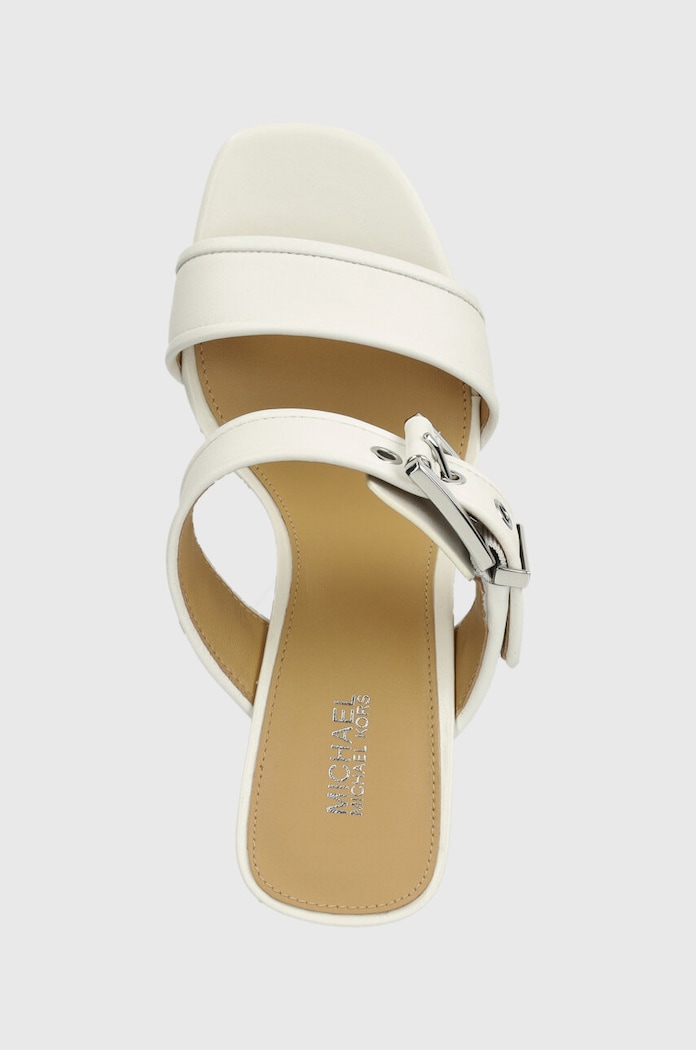 Slapi de piele Colby MICHAEL Michael Kors 40S4COHS1L.085 alb