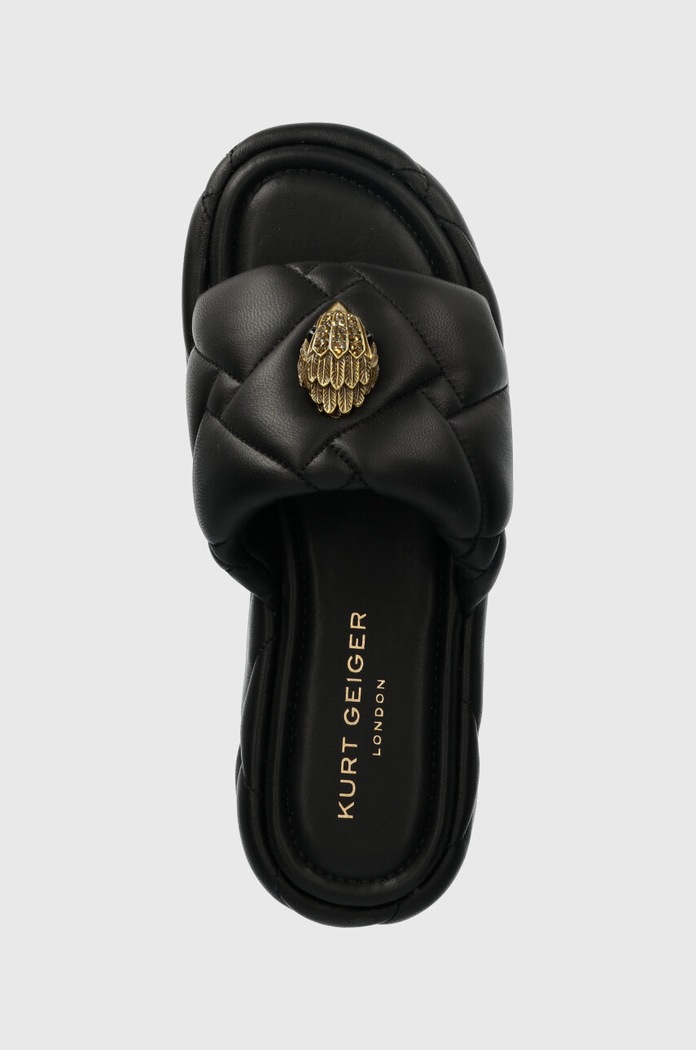 Kožené šľapky Kurt Geiger London Kensington Puff Flatform čierna 2017800109.BLACK