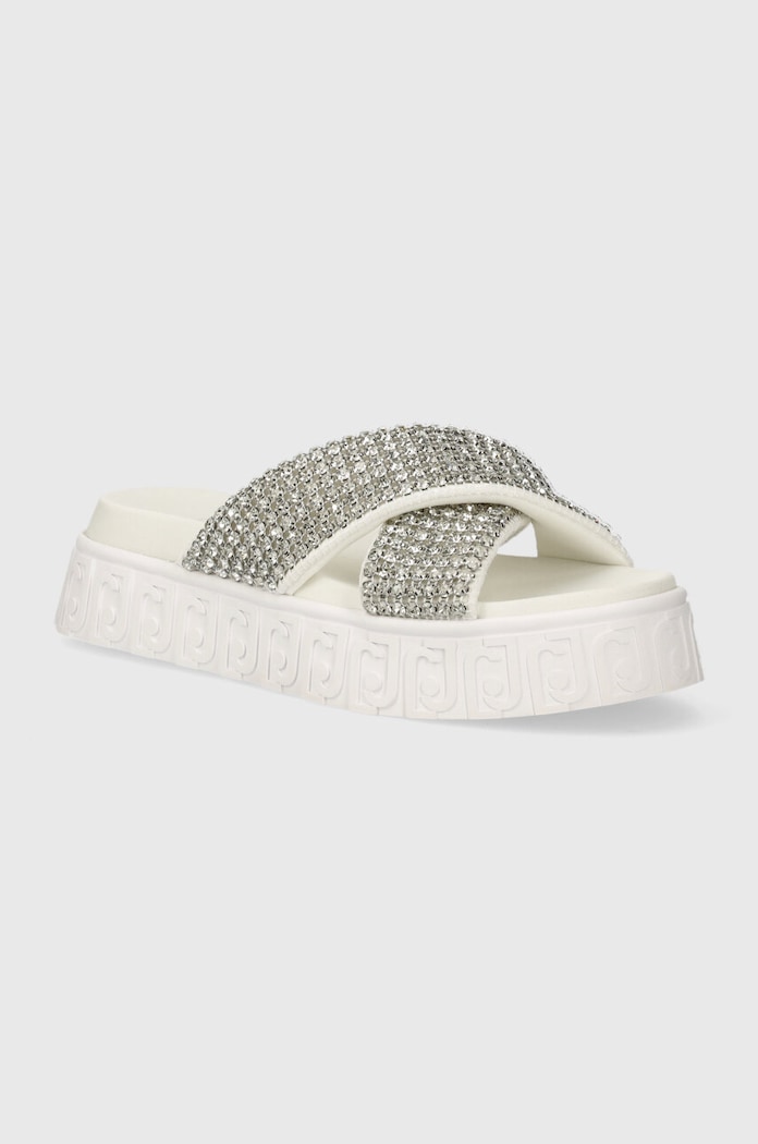 Liu Jo papucs LOVELY SANDAL 02 textil fehér BA4133TX42101111