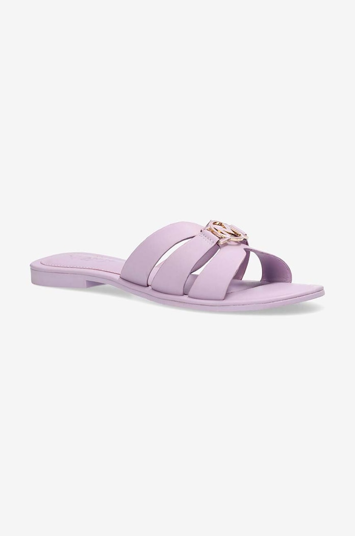 Mexx klapki skórzane Nikki MICY1608441W fioletowy SS24