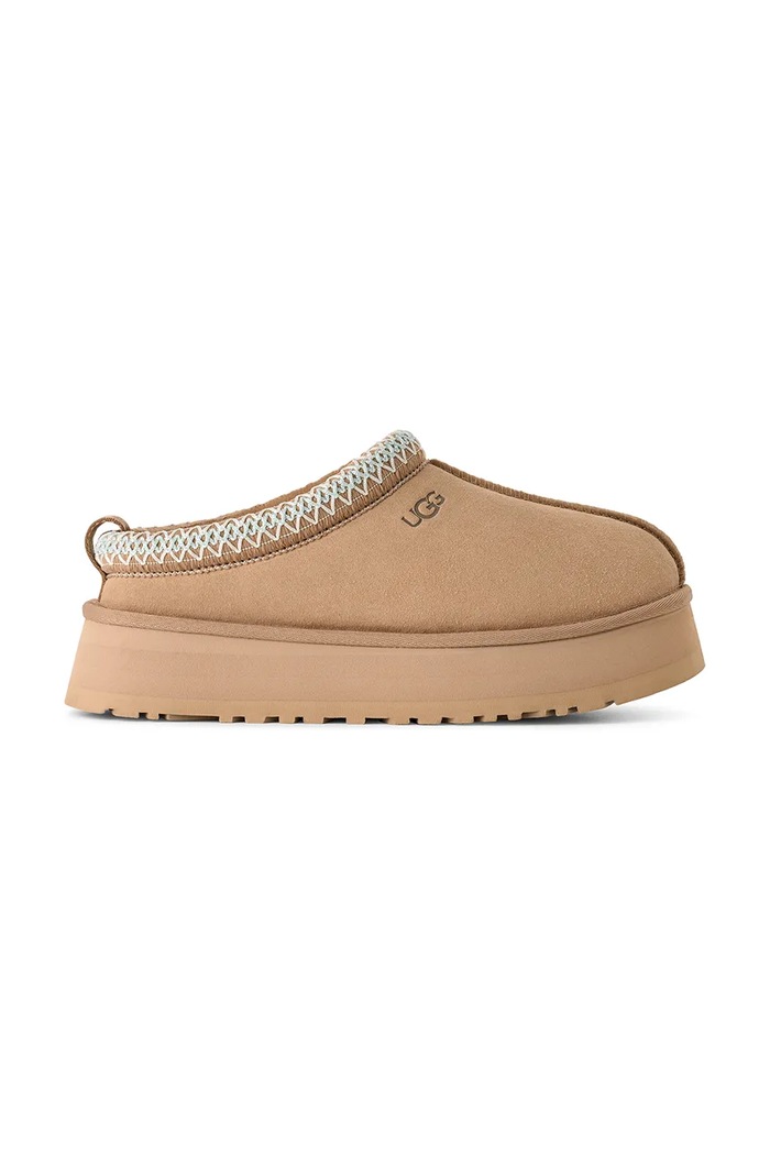 UGG papuci din piele intoarsa Tazz bej 1122553.SAN