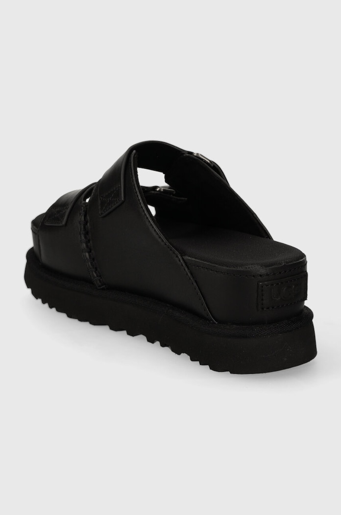 Boty Kožené pantofle UGG Goldenstar Hi Slide 1152651.BLK černá