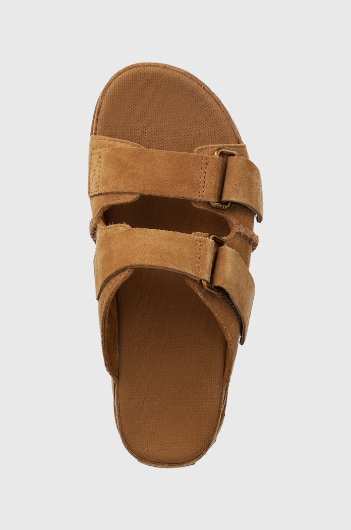 Велурени чехли UGG Goldenstar Hi Slide кафяв 1155458.CHE