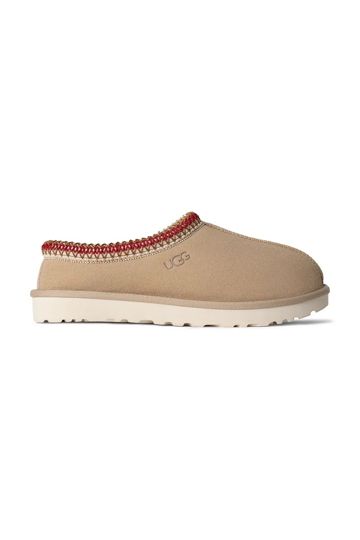 UGG papuci din piele intoarsa Tasman loungewear bej 5955.SNDD